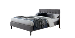 STANDARD BED DOUBLE LIGHT GREY.