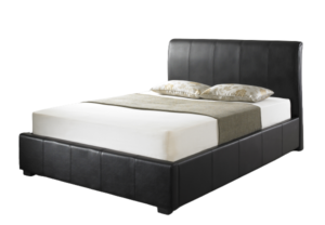 STANDARD BED LEATHER KING BLACK.