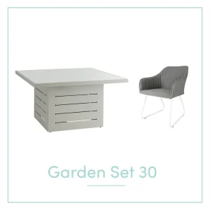 SANTORINI 4 SEAT SQUARE OUTDOOR DINING SET 30.