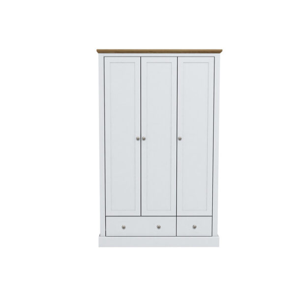 Devon-3-Door-2-Drawer-Wardrobe-White