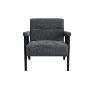 ABEL ACCENT CHAIR COAL + BLACK