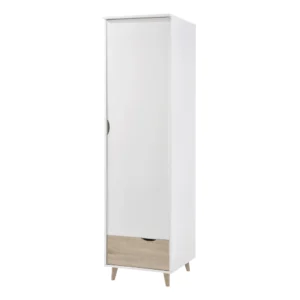 STOCKHOLM WARDROBE SINGLE/DOUBLE WHITE/OAK.